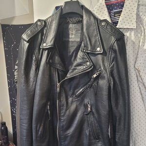 Bolongaro Trevor Black leather Biker blade Jacket